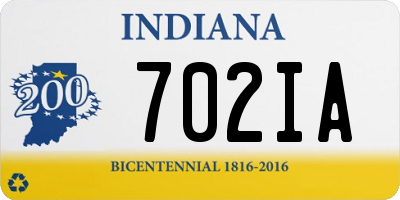 IN license plate 702IA