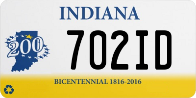 IN license plate 702ID