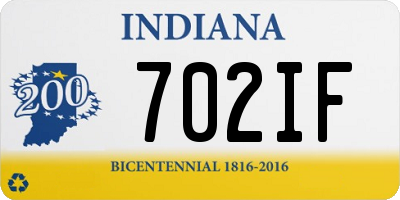 IN license plate 702IF