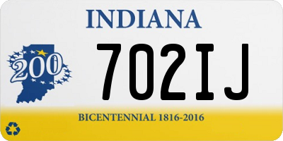 IN license plate 702IJ