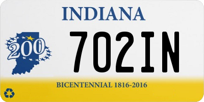IN license plate 702IN