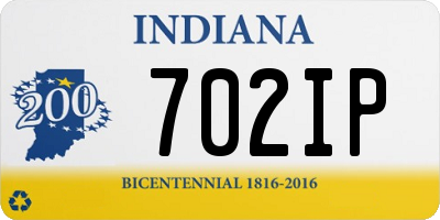 IN license plate 702IP