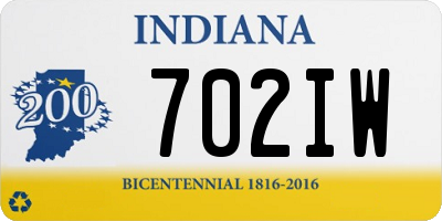 IN license plate 702IW