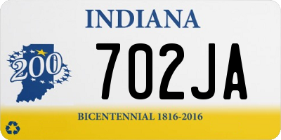 IN license plate 702JA