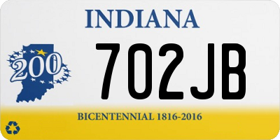 IN license plate 702JB