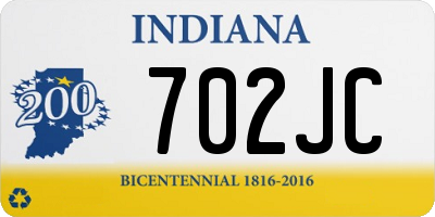 IN license plate 702JC