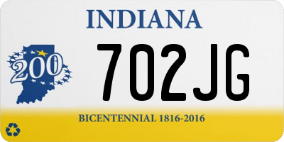 IN license plate 702JG