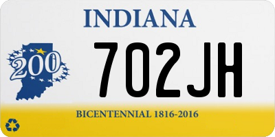 IN license plate 702JH