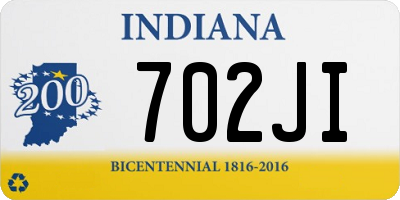 IN license plate 702JI