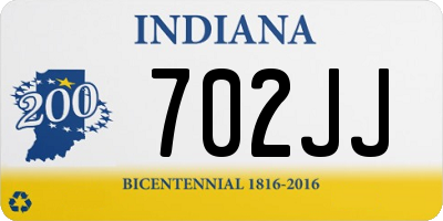 IN license plate 702JJ