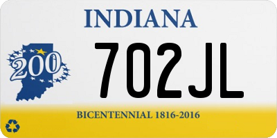 IN license plate 702JL