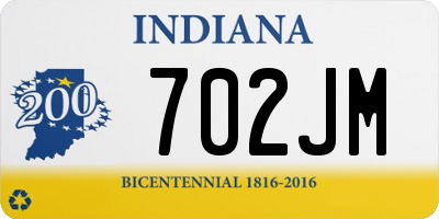 IN license plate 702JM