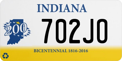 IN license plate 702JO