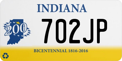 IN license plate 702JP