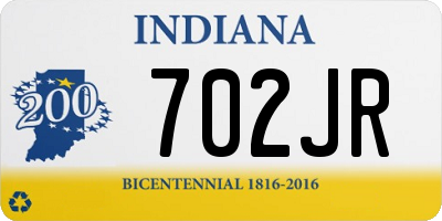 IN license plate 702JR