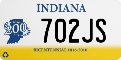 IN license plate 702JS