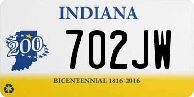 IN license plate 702JW