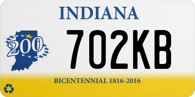 IN license plate 702KB