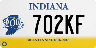 IN license plate 702KF