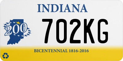 IN license plate 702KG