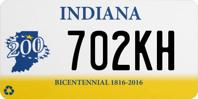 IN license plate 702KH