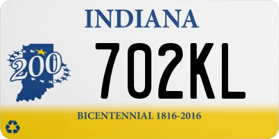 IN license plate 702KL