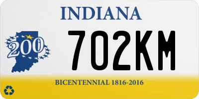 IN license plate 702KM