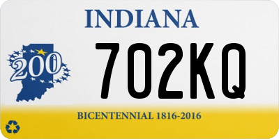 IN license plate 702KQ
