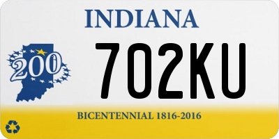 IN license plate 702KU