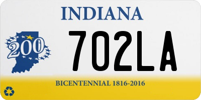 IN license plate 702LA