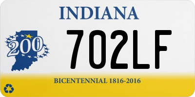 IN license plate 702LF