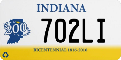 IN license plate 702LI
