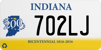 IN license plate 702LJ