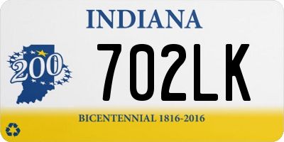 IN license plate 702LK