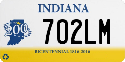 IN license plate 702LM