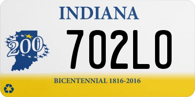 IN license plate 702LO