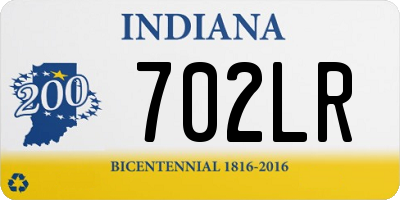 IN license plate 702LR