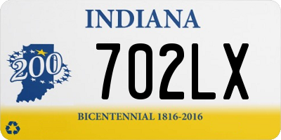 IN license plate 702LX