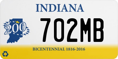 IN license plate 702MB