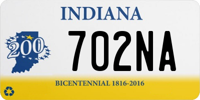 IN license plate 702NA