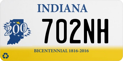 IN license plate 702NH