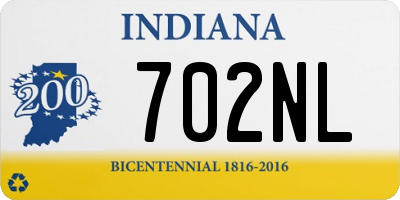 IN license plate 702NL