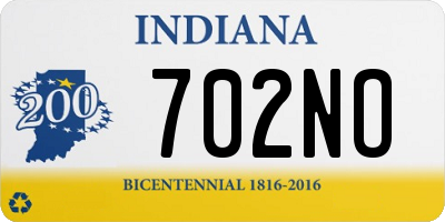 IN license plate 702NO