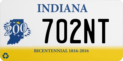 IN license plate 702NT