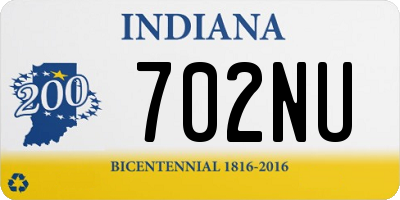 IN license plate 702NU