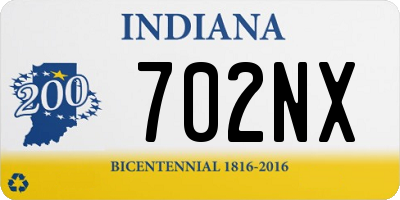 IN license plate 702NX