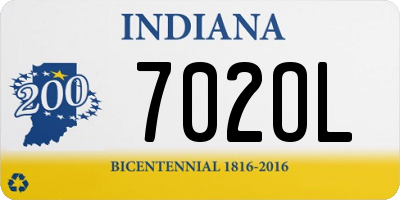 IN license plate 702OL