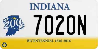 IN license plate 702ON