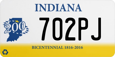 IN license plate 702PJ