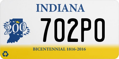 IN license plate 702PO